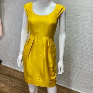 NWT Banana Republic Yellow/Gold Silk Dress - Sz. 2